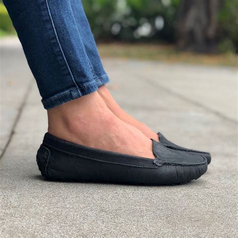 women's leather driving loafers